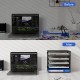 EasyPAG 5-layer desktop organizer, sturdy black metal mesh, promotes air circulation, portable handle, ideal for home or office. EasyPAG 5-layer desktop organizer, sturdy black metal mesh, promotes air circulation, portable handle, ideal for home or office.