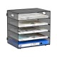 EasyPAG 5-layer desktop organizer, sturdy black metal mesh, promotes air circulation, portable handle, ideal for home or office. EasyPAG 5-layer desktop organizer, sturdy black metal mesh, promotes air circulation, portable handle, ideal for home or office.