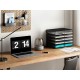 EasyPAG 5-layer 10-grid desktop magazine storage box, sturdy black metal frame, grid transparent design, suitable for office and home use. EasyPAG 5-layer 10-grid desktop magazine storage box, sturdy black metal frame, grid transparent design, suitable for office and home use.