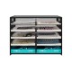 EasyPAG 5-layer 10-grid desktop magazine storage box, sturdy black metal frame, grid transparent design, suitable for office and home use. EasyPAG 5-layer 10-grid desktop magazine storage box, sturdy black metal frame, grid transparent design, suitable for office and home use.