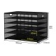 EasyPAG 5-layer 10-grid desktop magazine storage box, sturdy black metal frame, grid transparent design, suitable for office and home use. EasyPAG 5-layer 10-grid desktop magazine storage box, sturdy black metal frame, grid transparent design, suitable for office and home use.