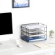 EasyPAG Metal File Organizer, 3-layer open, mesh texture, rounded edge design, perfect for professionals, students and home offices. EasyPAG Metal File Organizer, 3-layer open, mesh texture, rounded edge design, perfect for professionals, students and home offices.