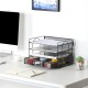EasyPAG 3-layer storage box, black wire mesh, open design, easy access, with drawers, suitable for office and home use. EasyPAG 3-layer storage box, black wire mesh, open design, easy access, with drawers, suitable for office and home use.