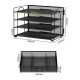 EasyPAG 3-layer storage box, black wire mesh, open design, easy access, with drawers, suitable for office and home use. EasyPAG 3-layer storage box, black wire mesh, open design, easy access, with drawers, suitable for office and home use.