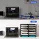 EasyPAG 4-Tier 12-Grid File Tray, Metal Wood File Holder, Magazine Organizer, Black Grid Design, Suitable for Home or Office Use. EasyPAG 4-Tier 12-Grid File Tray, Metal Wood File Holder, Magazine Organizer, Black Grid Design, Suitable for Home or Office Use.