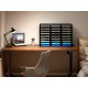 EasyPAG 9 Tier 27 File Tray, Metal Wood File Holder, Magazine Organizer, Black Grid Design, Suitable for Home or Office Use. EasyPAG 9 Tier 27 File Tray, Metal Wood File Holder, Magazine Organizer, Black Grid Design, Suitable for Home or Office Use.