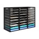 EasyPAG 9 Tier 27 File Tray, Metal Wood File Holder, Magazine Organizer, Black Grid Design, Suitable for Home or Office Use. EasyPAG 9 Tier 27 File Tray, Metal Wood File Holder, Magazine Organizer, Black Grid Design, Suitable for Home or Office Use.