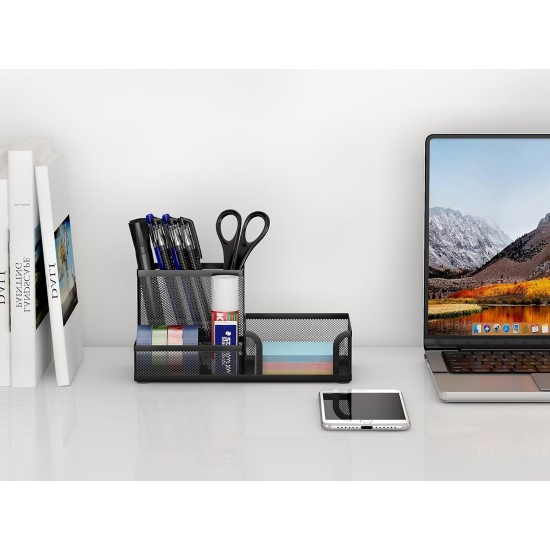 EasyPAG Desktop Organizer - Sturdy Black Metal Mesh, Minimalist Style - Perfect for Office and Students. EasyPAG Desktop Organizer - Sturdy Black Metal Mesh, Minimalist Style - Perfect for Office and Students.