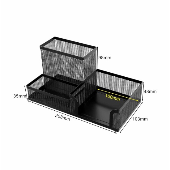 EasyPAG Desktop Organizer - Sturdy Black Metal Mesh, Minimalist Style - Perfect for Office and Students. EasyPAG Desktop Organizer - Sturdy Black Metal Mesh, Minimalist Style - Perfect for Office and Students.