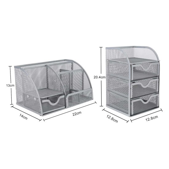 EasyPAG Metal Mesh Organizer, Set, Breathable, Suitable for Office, Home, Storage EasyPAG Metal Mesh Organizer, Set, Breathable, Suitable for Office, Home, Storage