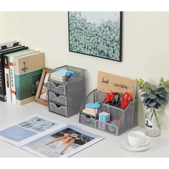 EasyPAG Metal Mesh Organizer, Set, Breathable, Suitable for Office, Home, Storage EasyPAG Metal Mesh Organizer, Set, Breathable, Suitable for Office, Home, Storage