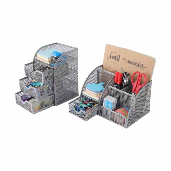 EasyPAG Metal Mesh Organizer, Set, Breathable, Suitable for Office, Home, Storage EasyPAG Metal Mesh Organizer, Set, Breathable, Suitable for Office, Home, Storage