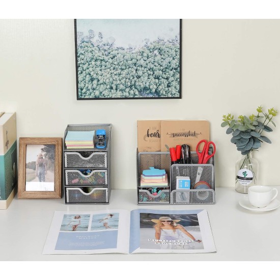 EasyPAG Metal Mesh Organizer, Set, Breathable, Suitable for Office, Home, Storage EasyPAG Metal Mesh Organizer, Set, Breathable, Suitable for Office, Home, Storage