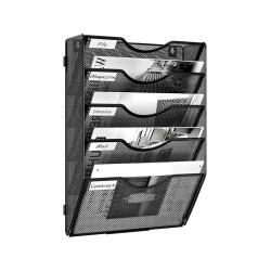 EasyPAG 5-layer wall-mounted document rack is used for document classification and space-saving storage.