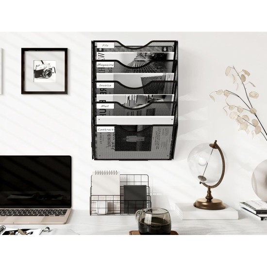 EasyPAG 5-layer wall-mounted document rack is used for document classification and space-saving storage. EasyPAG 5-layer wall-mounted document rack is used for document classification and space-saving storage.