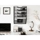 EasyPAG 5-layer wall-mounted document rack is used for document classification and space-saving storage. EasyPAG 5-layer wall-mounted document rack is used for document classification and space-saving storage.