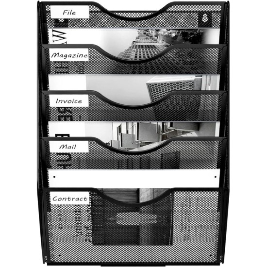 EasyPAG 5-layer wall-mounted document rack is used for document classification and space-saving storage. EasyPAG 5-layer wall-mounted document rack is used for document classification and space-saving storage.