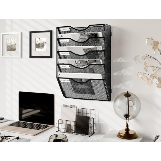 EasyPAG 5-layer wall-mounted document rack is used for document classification and space-saving storage. EasyPAG 5-layer wall-mounted document rack is used for document classification and space-saving storage.