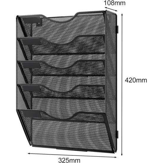 EasyPAG 5-layer wall-mounted document rack is used for document classification and space-saving storage. EasyPAG 5-layer wall-mounted document rack is used for document classification and space-saving storage.