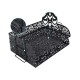 EasyPAG 2-Tier Metal Tray Stackable Storage File Rack Magazine Organizer, Black, Floral Cutout Pattern, Sturdy Handle, Efficient Use of Space. EasyPAG 2-Tier Metal Tray Stackable Storage File Rack Magazine Organizer, Black, Floral Cutout Pattern, Sturdy Handle, Efficient Use of Space.