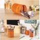 EasyPAG Pencil Holder Makeup Brush Organizer Stationery Storage Box, Cylindrical, Perforated Design, Durable Metal Material, Stylish Office Storage Box. 2 Pack. EasyPAG Pencil Holder Makeup Brush Organizer Stationery Storage Box, Cylindrical, Perforated Design, Durable Metal Material, Stylish Office Storage Box. 2 Pack.