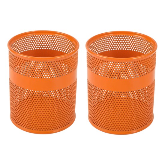EasyPAG Pencil Holder Makeup Brush Organizer Stationery Storage Box, Cylindrical, Perforated Design, Durable Metal Material, Stylish Office Storage Box. 2 Pack. EasyPAG Pencil Holder Makeup Brush Organizer Stationery Storage Box, Cylindrical, Perforated Design, Durable Metal Material, Stylish Office Storage Box. 2 Pack.