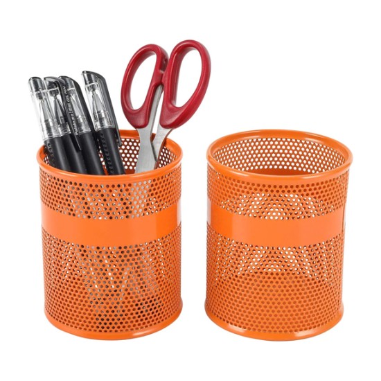 EasyPAG Pencil Holder Makeup Brush Organizer Stationery Storage Box, Cylindrical, Perforated Design, Durable Metal Material, Stylish Office Storage Box. 2 Pack. EasyPAG Pencil Holder Makeup Brush Organizer Stationery Storage Box, Cylindrical, Perforated Design, Durable Metal Material, Stylish Office Storage Box. 2 Pack.