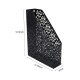 EasyPAG Black Metal Magazine Rack File Rack File Organizer with Laser Cut Pattern and Easy Access Top, Ideal for Home Office.