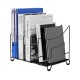 EasyPAG Desktop Office File Rack, File Organizer, Magazine Organizer, Black, Metal Structure.