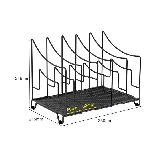 EasyPAG Desktop Office File Rack, File Organizer, Magazine Organizer, Black, Metal Structure.