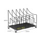 EasyPAG Desktop Office File Rack, File Organizer, Magazine Organizer, Black, Metal Structure.