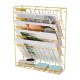 EasyPAG wall mounted organizer, sturdy metal construction, elegant gold finish, suitable for office, home and retail spaces.