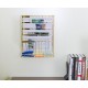 EasyPAG wall mounted organizer, sturdy metal construction, elegant gold finish, suitable for office, home and retail spaces.