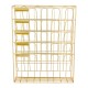EasyPAG wall mounted organizer, sturdy metal construction, elegant gold finish, suitable for office, home and retail spaces.
