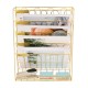 EasyPAG wall mounted organizer, sturdy metal construction, elegant gold finish, suitable for office, home and retail spaces.