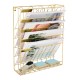 EasyPAG wall mounted organizer, sturdy metal construction, elegant gold finish, suitable for office, home and retail spaces.