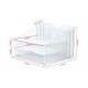 EasyPAG Desk Tidy File Rack File Organizer Magazine Storage Rack File Rack, Durable Metal Mesh, Three-Layer Structure, White.