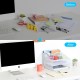 EasyPAG Desk Tidy File Rack File Organizer Magazine Storage Rack File Rack, Durable Metal Mesh, Three-Layer Structure, White.