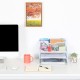 EasyPAG Desk Tidy File Rack File Organizer Magazine Storage Rack File Rack, Durable Metal Mesh, Three-Layer Structure, White.