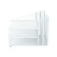 EasyPAG Desk Tidy File Rack File Organizer Magazine Storage Rack File Rack, Durable Metal Mesh, Three-Layer Structure, White.