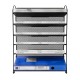EasyPAG Desktop Grid 6-Tier Desktop Organizer, Metal, Black, for Retail, Office and Home.