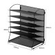 EasyPAG Desktop Grid 6-Tier Desktop Organizer, Metal, Black, for Retail, Office and Home.