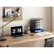 EasyPAG Desktop Grid 6-Tier Desktop Organizer, Metal, Black, for Retail, Office and Home.
