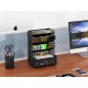 EasyPAG Black Grid Desktop Organizer with Spacious Drawers for Students and Professionals