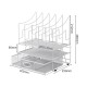 EasyPAG 3-Tier Desktop Office File Folder, File Organizer, Pull-Out Drawer, Great for Office, Home, White.