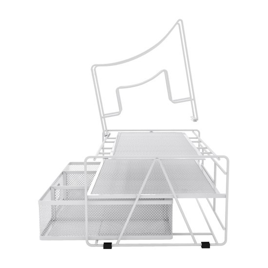 EasyPAG 3-Tier Desktop Office File Folder, File Organizer, Pull-Out Drawer, Great for Office, Home, White.