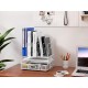 EasyPAG 3-Tier Desktop Office File Folder, File Organizer, Pull-Out Drawer, Great for Office, Home, White.