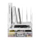 EasyPAG 3-Tier Desktop Office File Folder, File Organizer, Pull-Out Drawer, Great for Office, Home, White.