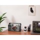 EasyPAG modern black metal grid storage box, suitable for storing desktop items, magazines, etc.