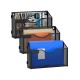 EasyPAG modern black metal grid storage box, suitable for storing desktop items, magazines, etc.